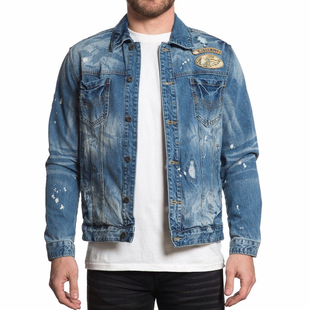 American Customs Men's Trucker Jacket Affliction